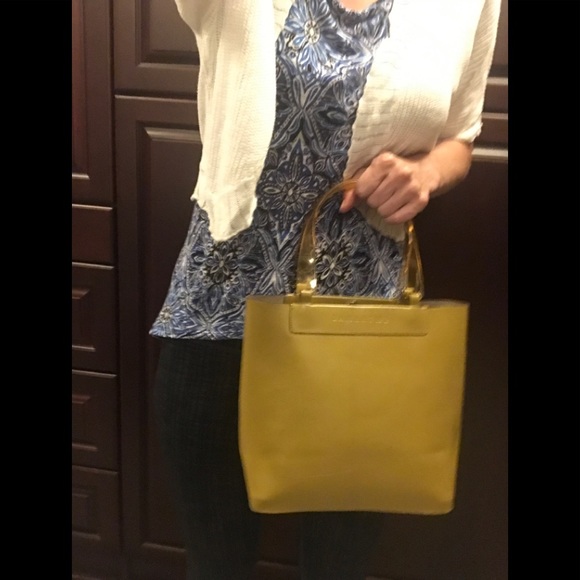 Lamarthe leather handbag with lucite handles - Picture 4 of 4